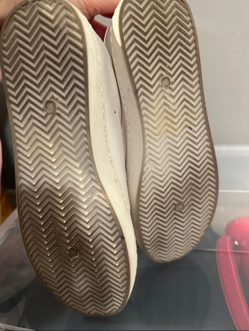 White Leather Sneakers with Silver Star Accent - Picture 7 of 7